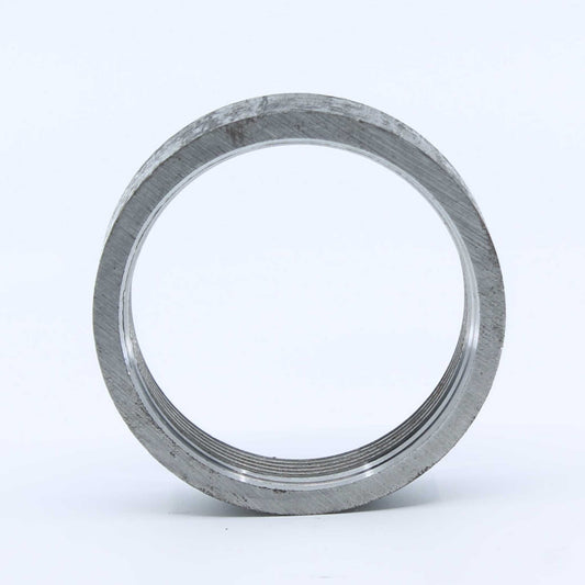 Anillo o tuerca de hierro soldable con rosca de 2 pulgadas RIV, utilizado para fijar el visor de nivel a la pared de la cisterna de purín.