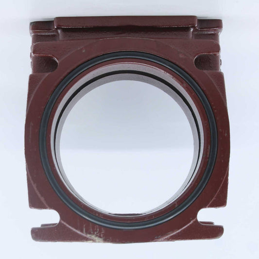 Base o cuerpo inferior Hertell Lau (modelo macho) para tajadera de cisterna, apta para tubos de 150 mm (6 pulgadas).