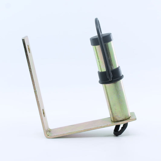 Base o soporte metálico para la instalación de luz rotativa o baliza de emergencia, diseñado para montaje lateral en tractores y maquinaria agrícola.