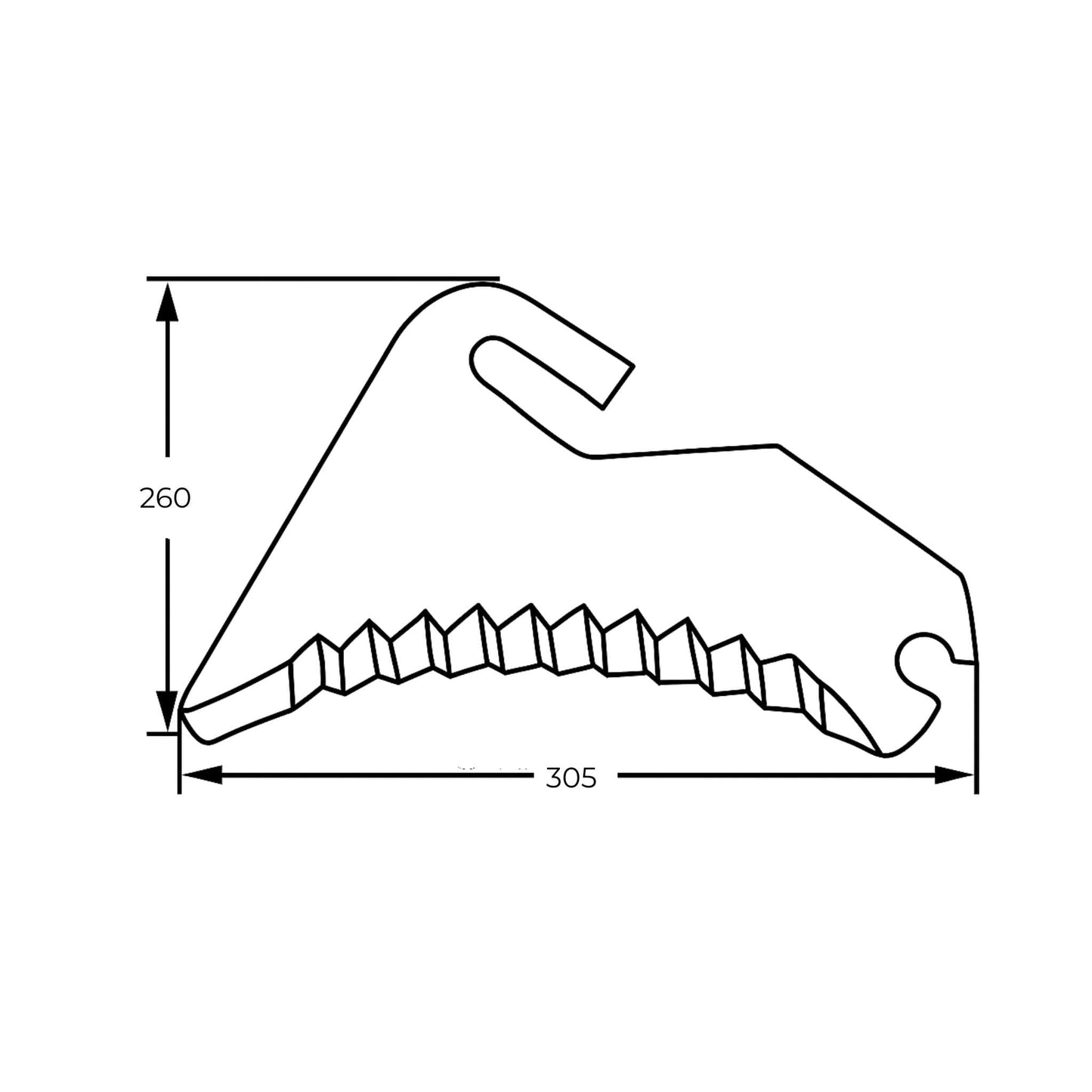 Cuchilla de corte dentada para rotoempacadora McHale. Recambio compatible con referencia CKN00014 para modelos Fusion y serie F5000.