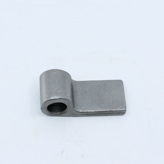 Hembra de bisagra forjada lisa con orificio de 16 mm y dimensiones 74 x 34 mm para soldar en remolque.