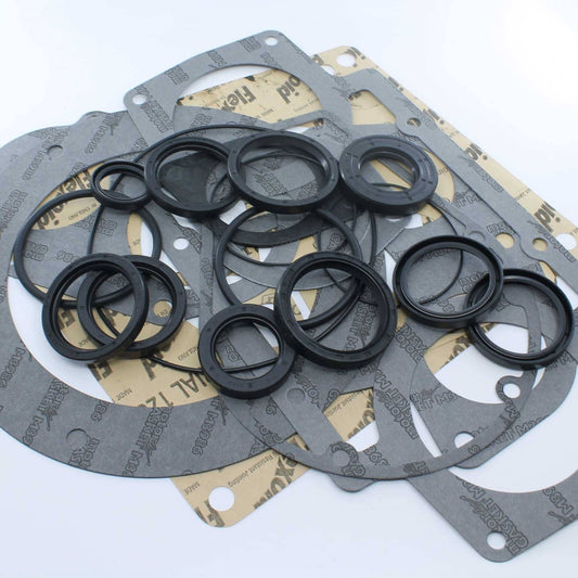 Kit completo de juntas y retenes original Battioni Pagani para mantenimiento de depresor modelos MEC 5000, MEC 6500 y MEC 8000.