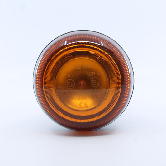 Mini faro rotativo flexible LED, homologado para vehículos agrícolas, de 12-24 V y que cumple la normativa ECE R65.