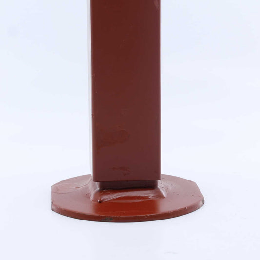 Pata de apoyo SIMOL con manivela superior para remolque agrícola, con un diámetro de 40 mm y una capacidad de carga máxima de 200 kg.