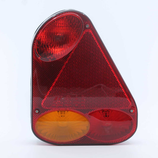 Piloto trasero derecho de bombilla para remolque. 5 funciones, 12 V con homologación E4.