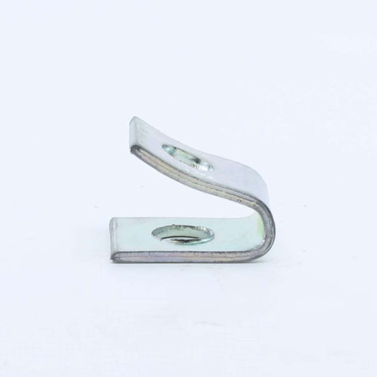 Soporte de púa en forma de U o brida de horquilla de acero cincado para hilerador, hileradora o rastrillo de doble rotor.