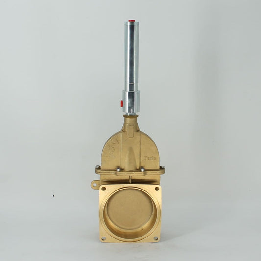 Tajadera o compuerta de válvula hidráulica de doble efecto Riv de 150 mm (6 pulgadas) de diámetro, macho, sin manillas y diseñada para su uso en cubas y cisternas de riego y purín.