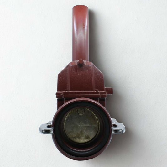 Tajadera o compuerta de válvula hidráulica Hertell Buru de 150 mm (6 pulgadas) de diámetro, hembra, con manillas y diseñada para su uso en cubas y cisternas de riego y purín.