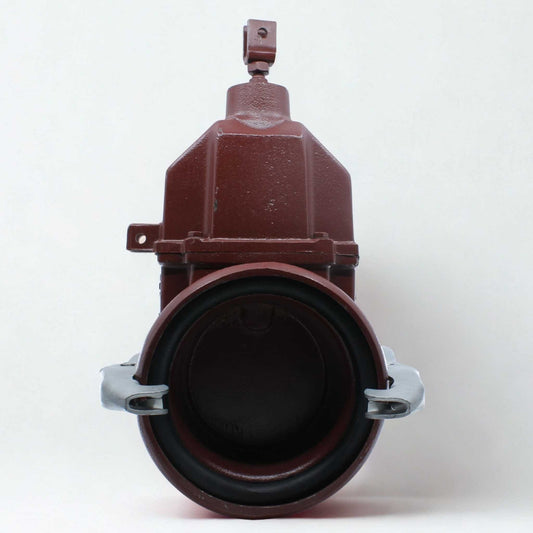 Tajadera o compuerta de válvula manual Hertell Buru de 150 mm (6 pulgadas) de diámetro, hembra, con manillas y diseñada para su uso en cubas y cisternas de riego y purín.