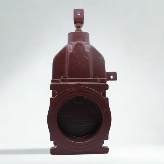 Tajadera o compuerta de válvula manual Hertell Lau de 125 mm (5 pulgadas) de diámetro, macho, sin manillas y diseñada para su uso en cubas y cisternas de riego y purín.