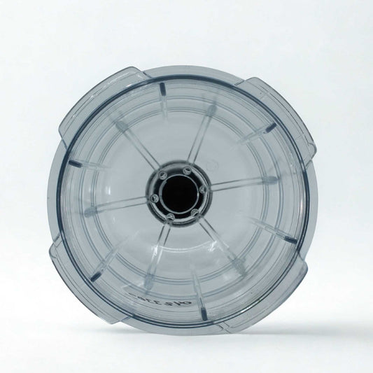 Vaso sifón de plástico Riv para válvula de seguridad de cisterna de purín. Recambio original para el control de vacío y nivel.