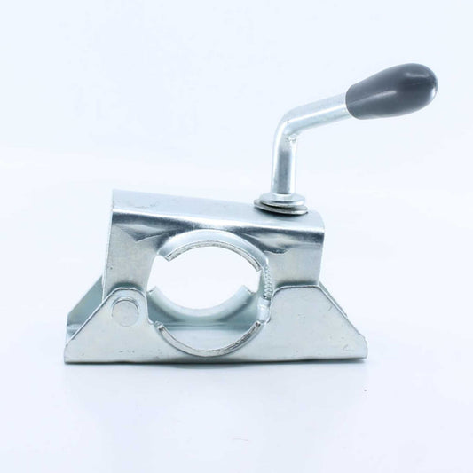 Abrazadera para rueda jockey de remolque y caravana, con un diámetro de 48 mm.