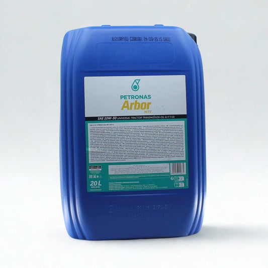 Aceite Petronas Arbor MTF 10W-30 en bidón de 20L. Aceite multifuncional UTTO para transmisiones, sistemas hidráulicos y frenos sumergidos de tractores.