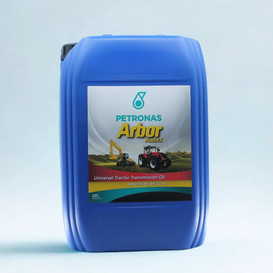 Aceite multifunción Petronas Arbor Multi FX SAE 20W-30 para transmisiones y frenos bañados. Bidón de 20L con especificación API GL-4 para maquinaria agrícola.
