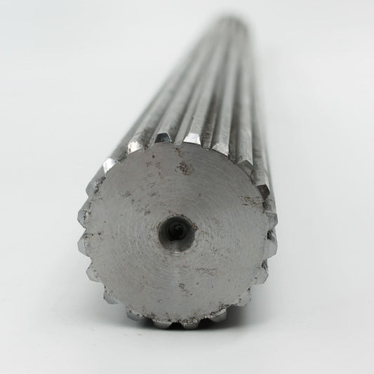 Barra maciza estriada de 1 metro para toma de fuerza de tractor, medida 1" 3/4 con 20 estrías (Z20).
