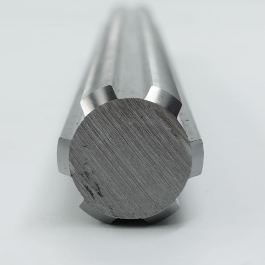 Barra maciza estriada de 60 cm para toma de fuerza de tractor, medida 1" 3/4 con 6 estrías (Z6).
