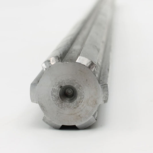 Barra maciza estriada de 1 metro para toma de fuerza de tractor, medida 1" 3/8 con 6 estrías (Z6).
