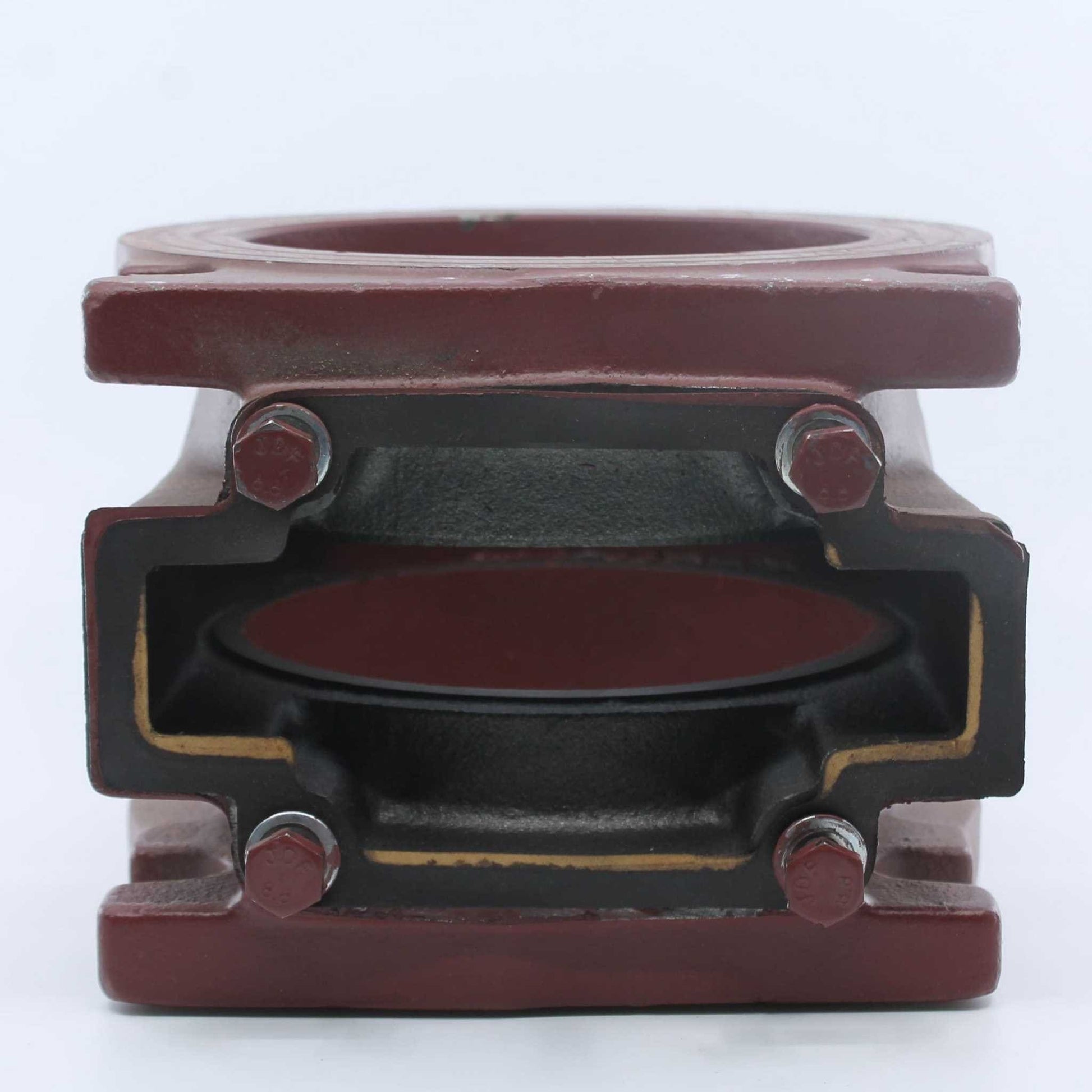 Base o cuerpo inferior Hertell Lau (modelo macho) para tajadera de cisterna, apta para tubos de 125 mm (5 pulgadas).