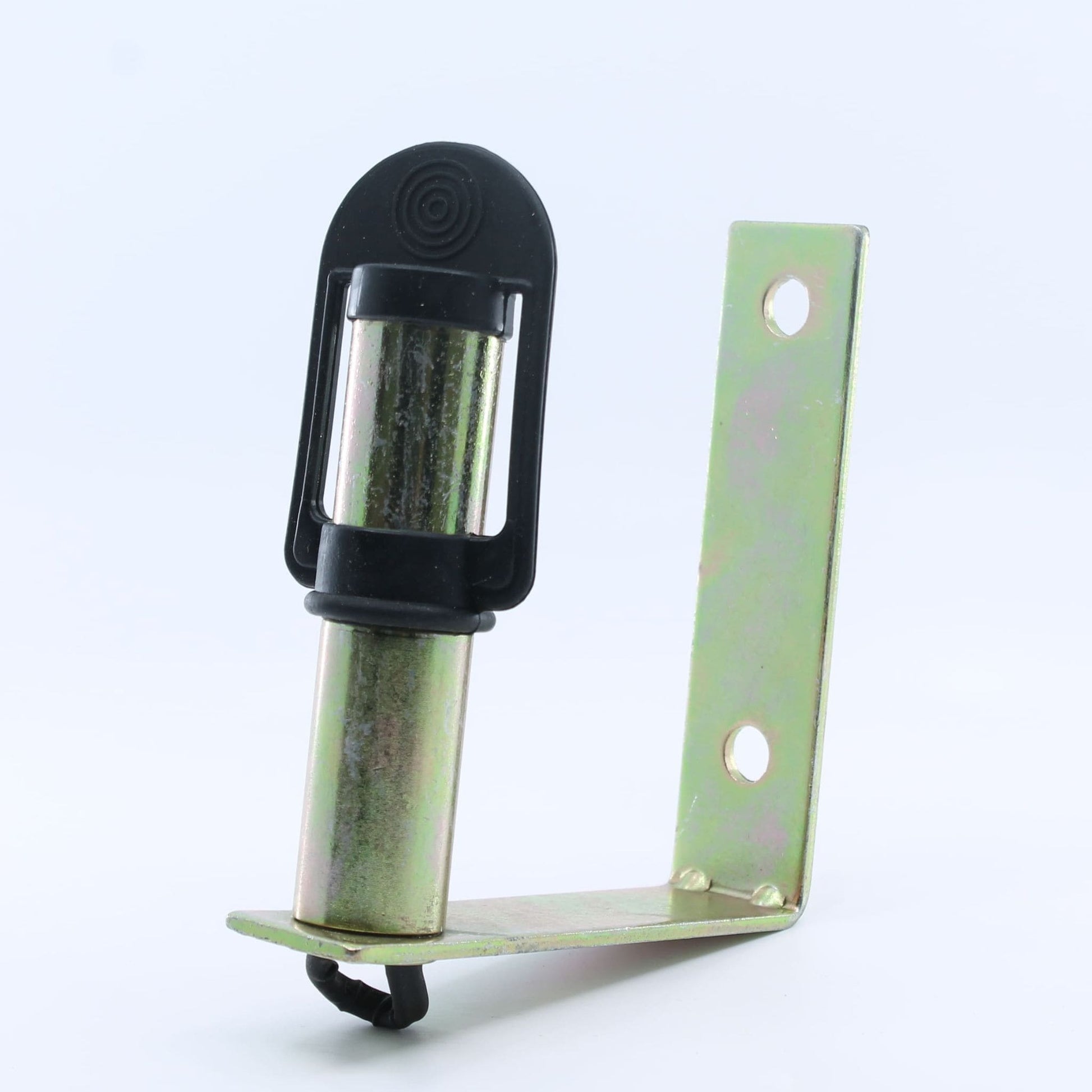 Base o soporte metálico para la instalación de luz rotativa o baliza de emergencia, diseñado para montaje lateral en tractores y maquinaria agrícola.