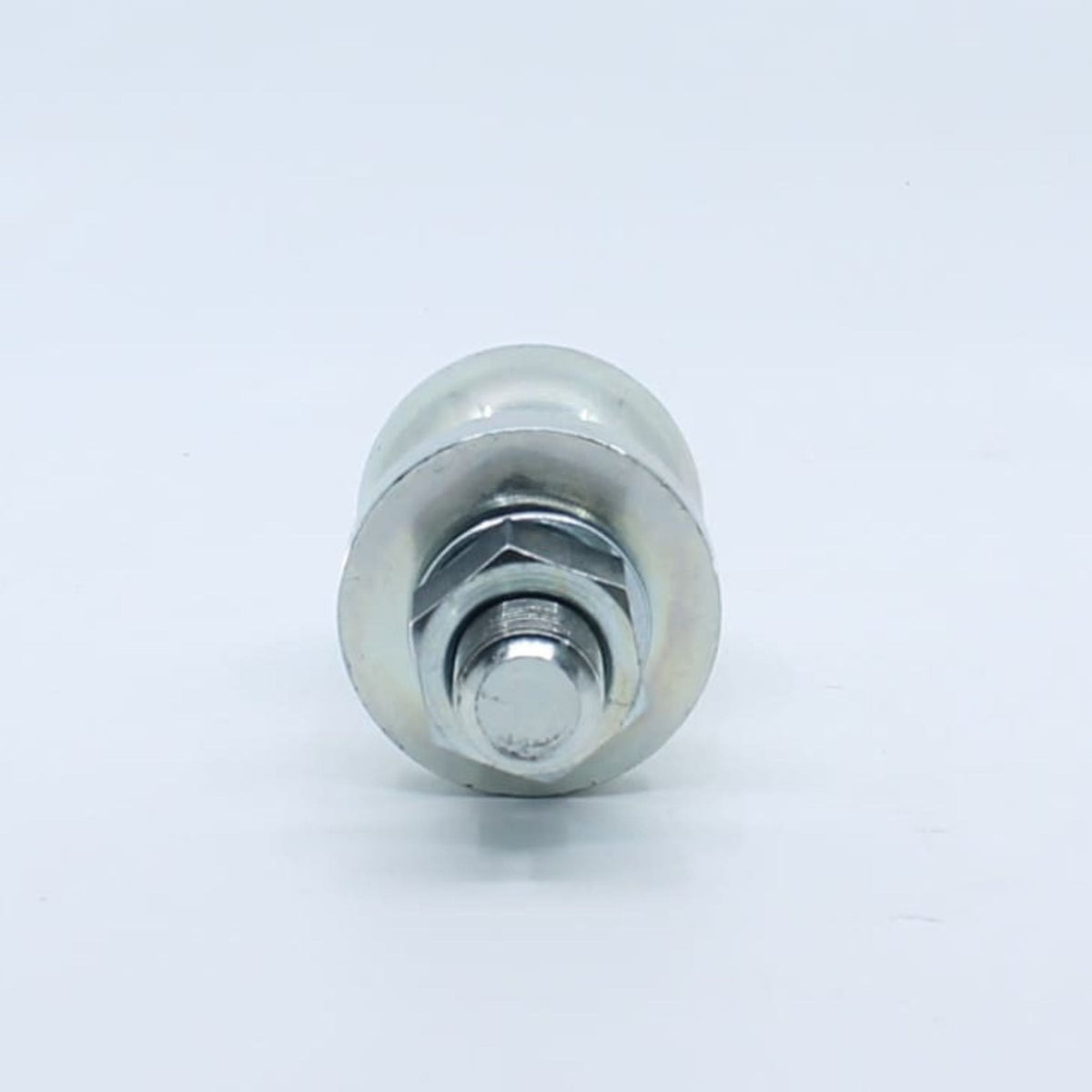 Bola de enganche corta con rosca y tuerca para remolque ligero, quad, cortacéspedes, minitractores y aperos de pequeña escala. Capacidad 500 kg y diámetro 50 mm.