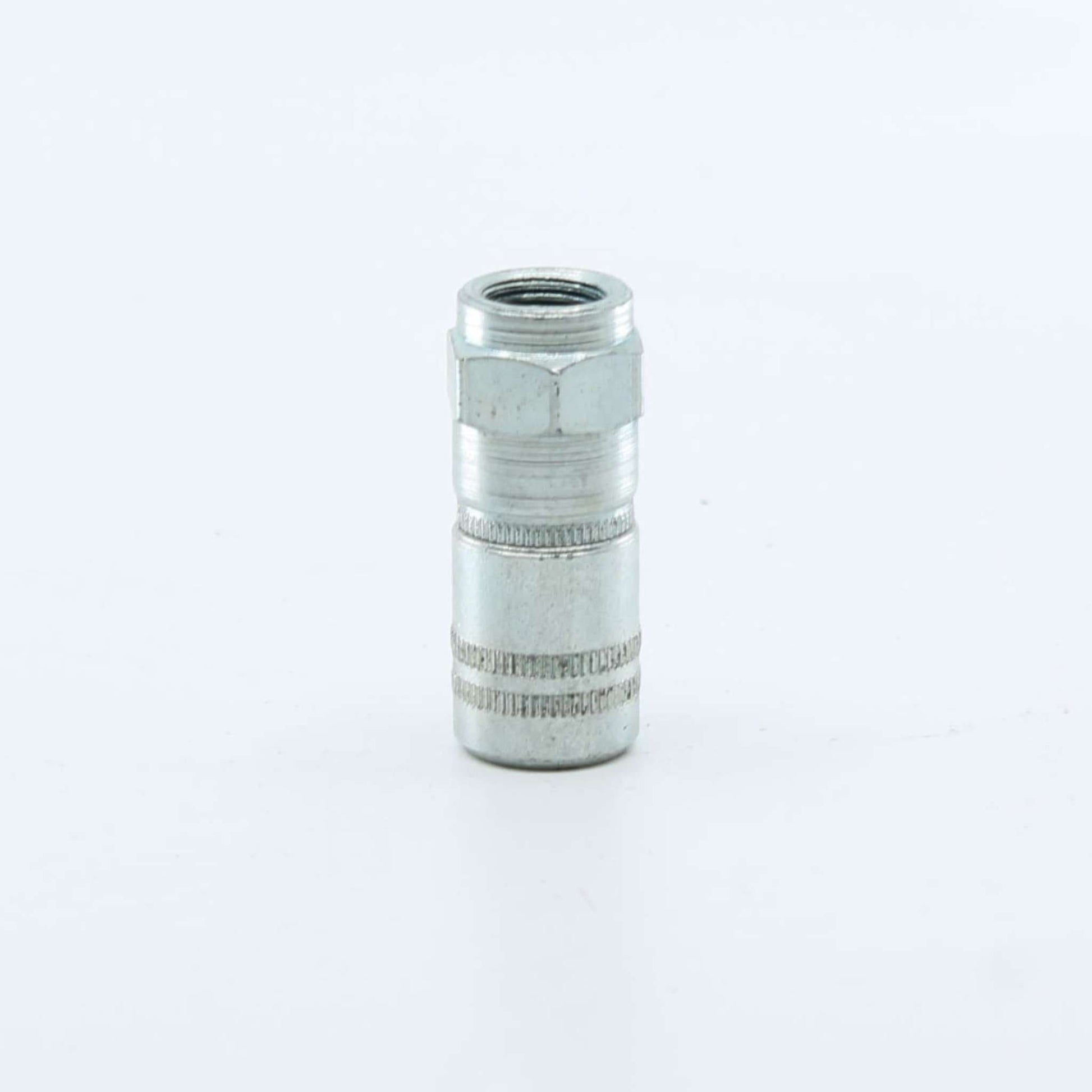 Boquilla de engrase hidráulica de 4 garras (grapas) con válvula de retención. Cabezal de engrase reforzado M10x1 para bombas manuales.