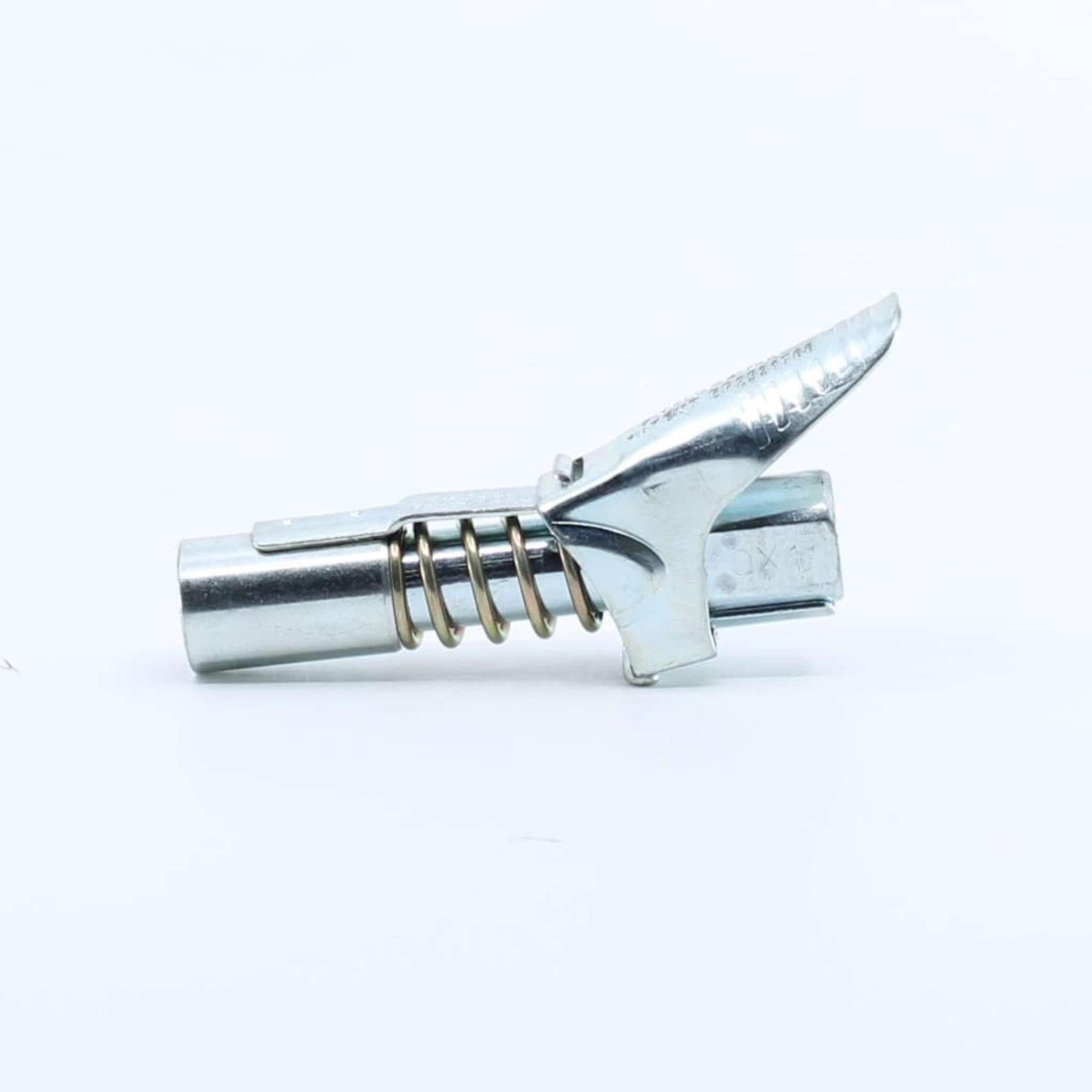 Boquilla de engrase automática autolineable de liberación rápida. Soporta hasta 690 bar (10.000 PSI). Compatible con pistolas manuales, eléctricas y neumáticas.