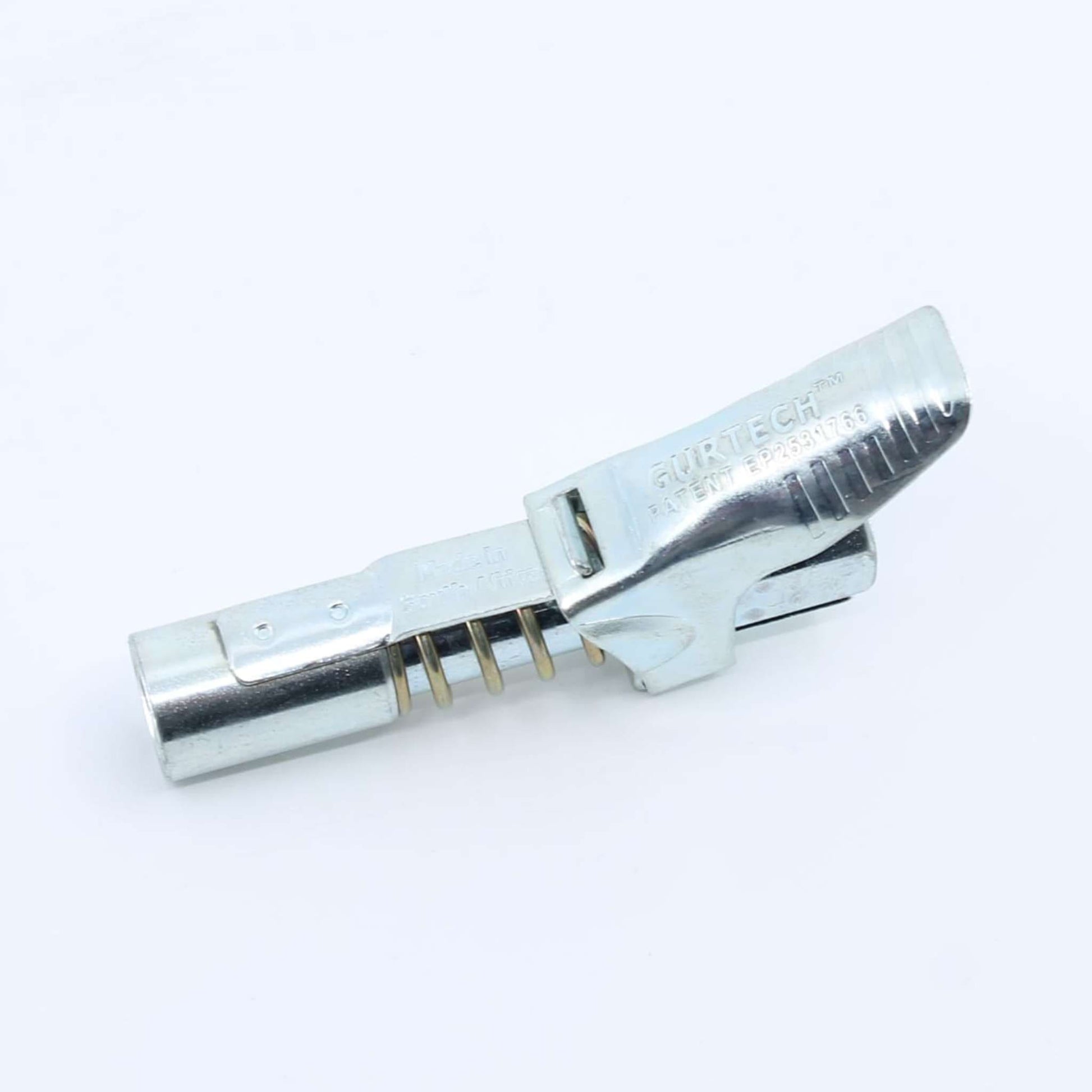 Boquilla de engrase automática autolineable de liberación rápida. Soporta hasta 690 bar (10.000 PSI). Compatible con pistolas manuales, eléctricas y neumáticas.