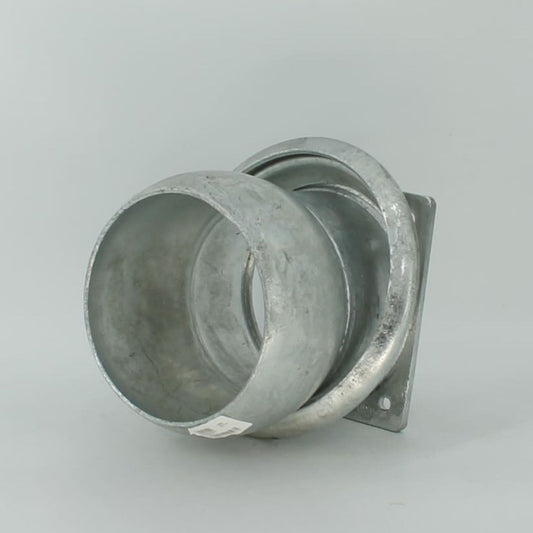 Brida cuadrada macho esférica galvanizada de 8 pulgadas (200 mm) tipo Berselli para cisterna de purín.
