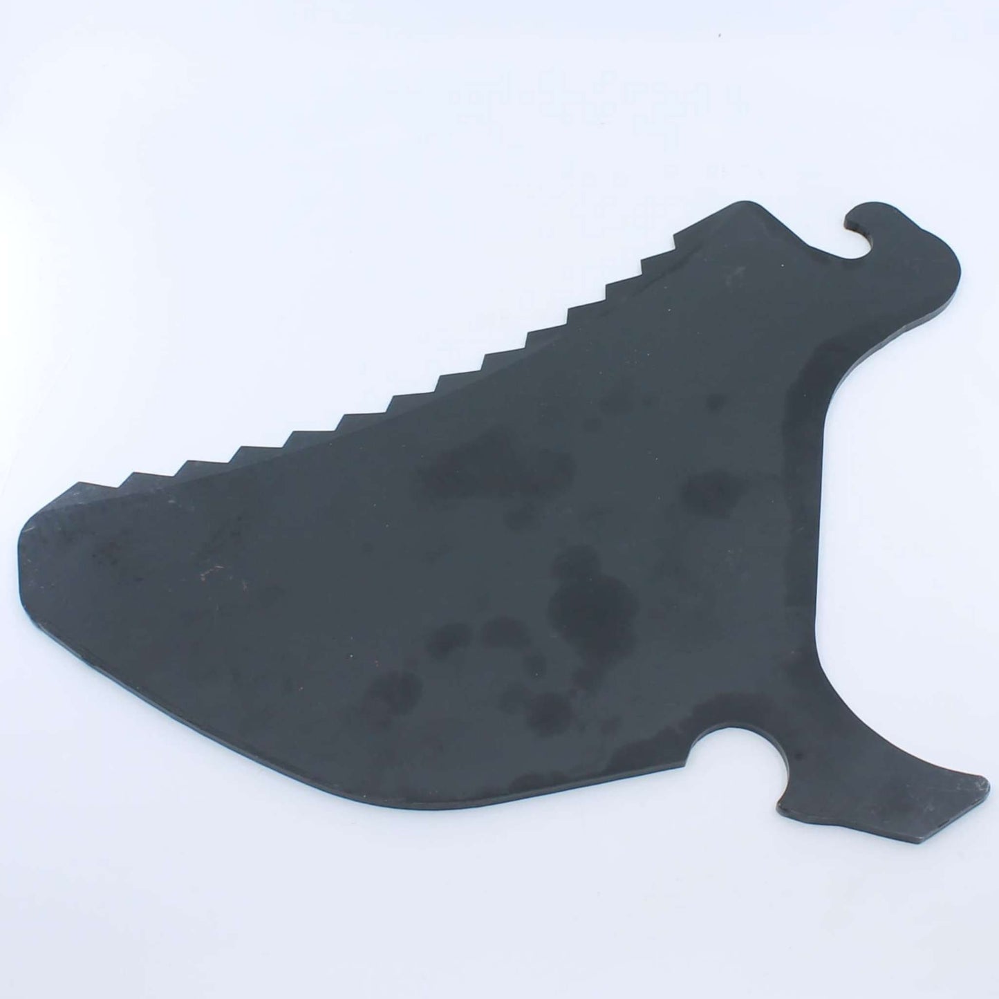 Cuchilla de corte de 5 mm para remolque Pöttinger Torro y Jumbo. Recambio original equivalente con referencia 00434135 y Menke 63232.
