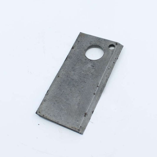 Cuchilla de corte corta izquierda adaptable para segadora Vicon. Giro antihorario, referencia 61559 y medidas 92 x 48 mm.