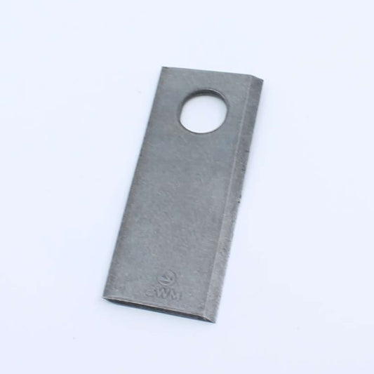 Cuchilla de corte izquierda adaptable para segadora Vicon con sistema de enganche rápido. Giro antihorario, referencia 56110900 y medidas 120 x 48 mm.