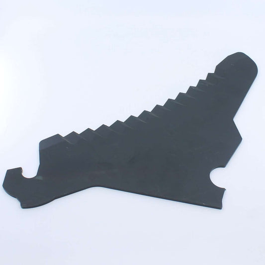Cuchilla dentada de 5 mm para remolque Pöttinger Europrofi, Torro y Jumbo. Referencia 00434126 y Menke 48076.