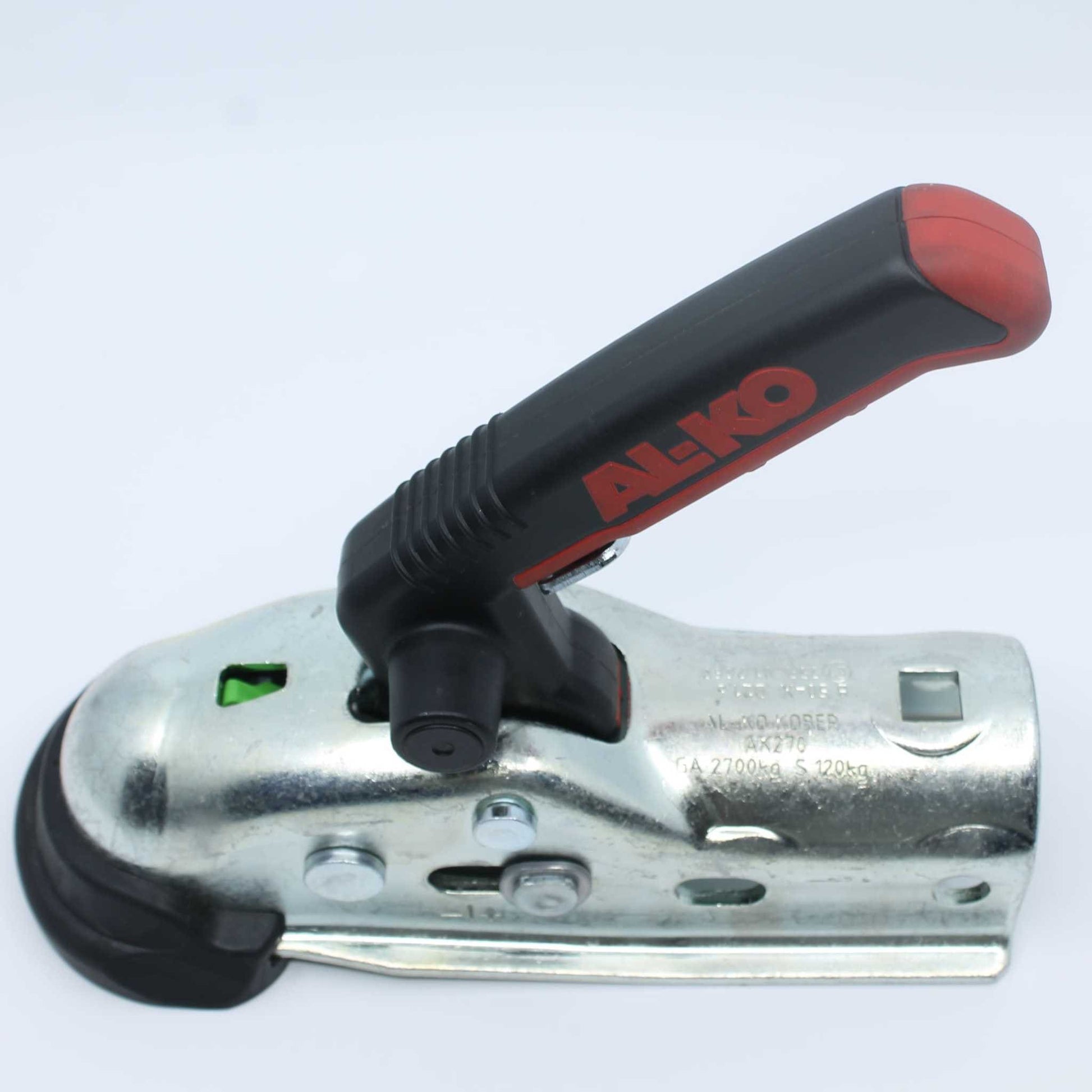 Enganche redondo para remolque, con un diámetro de 50 mm y una capacidad de carga de 2.700 kg.