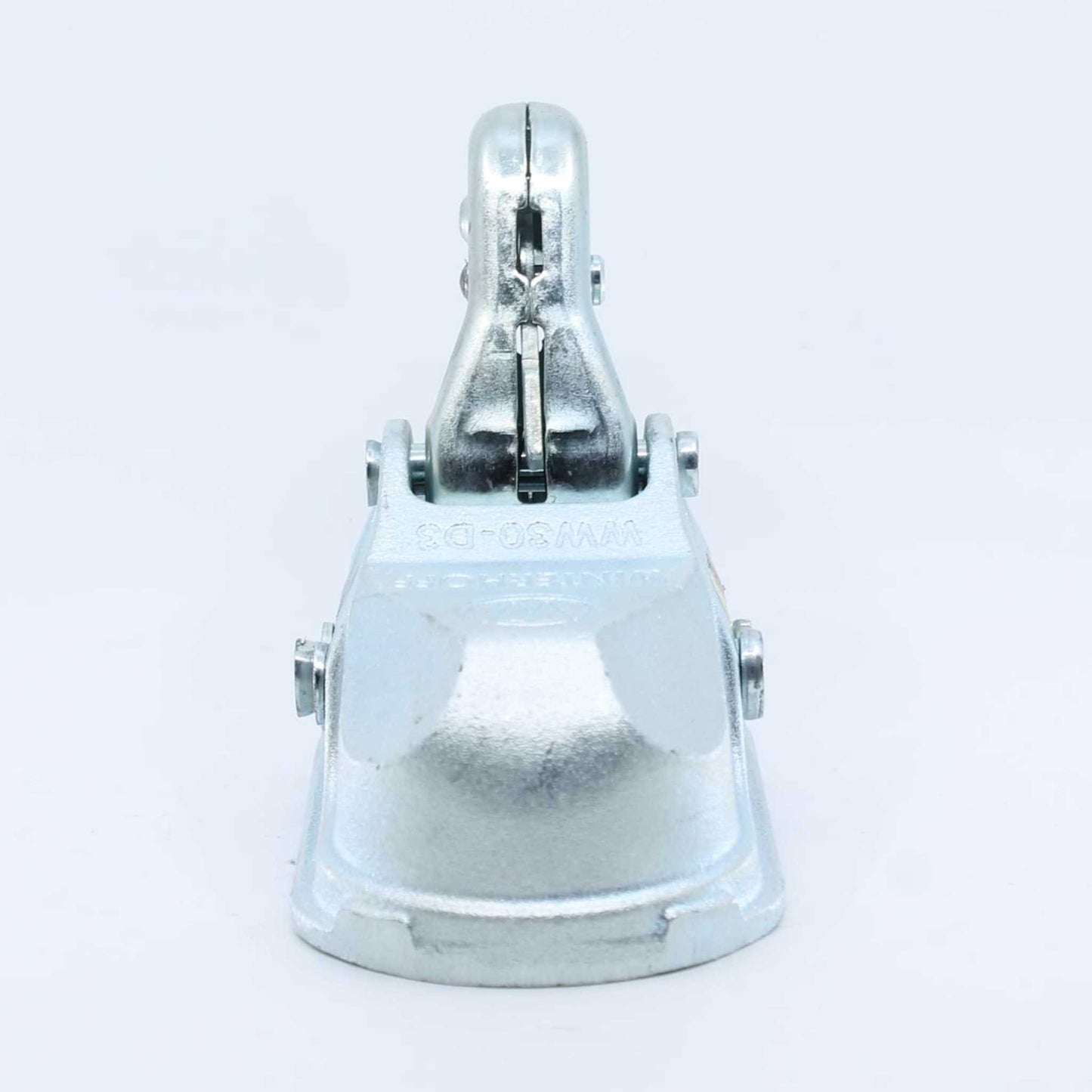 Enganche redondo para remolque, con un diámetro de 50 mm y una capacidad de carga de 3.000 kg.