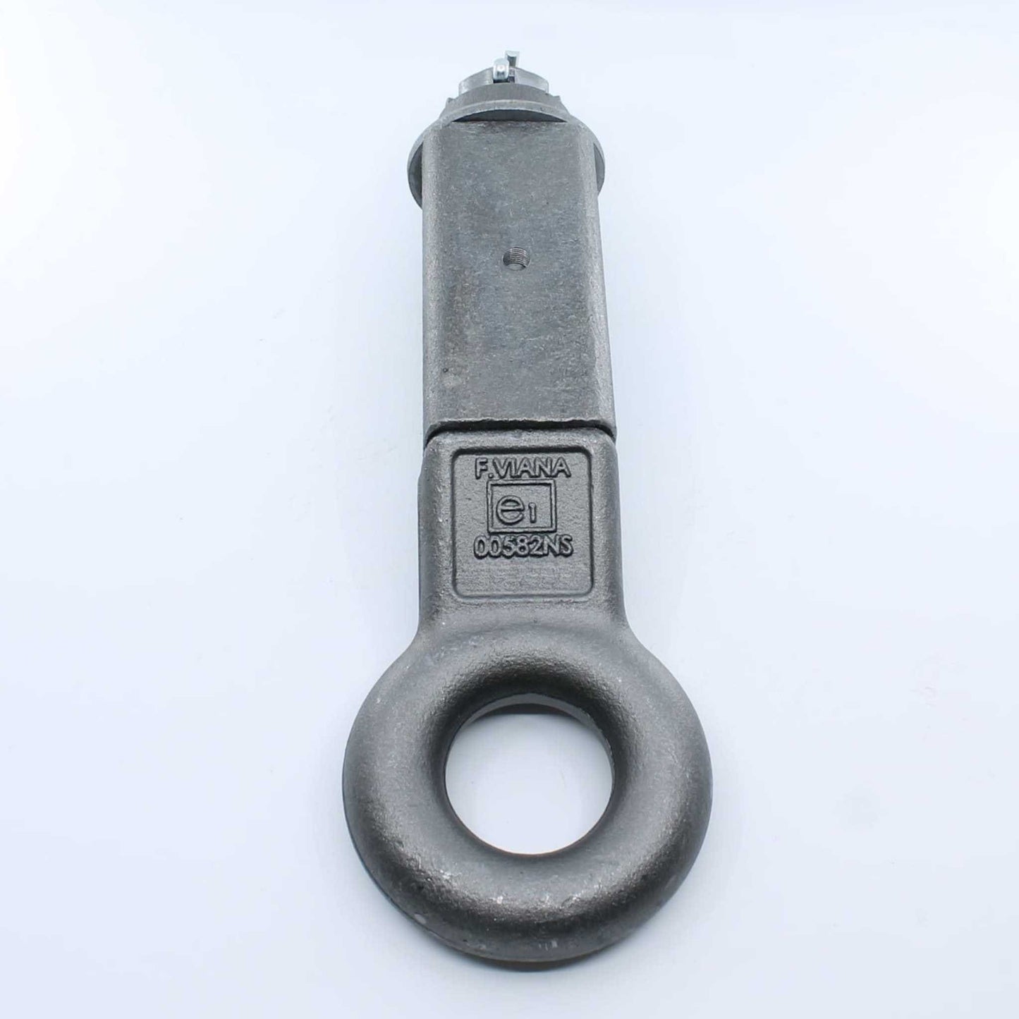 Enganche de tiro de lanza agrícola Forjas Viana de 70 mm. Modelo con palanquilla, capacidad 15 toneladas, giratorio y homologado.