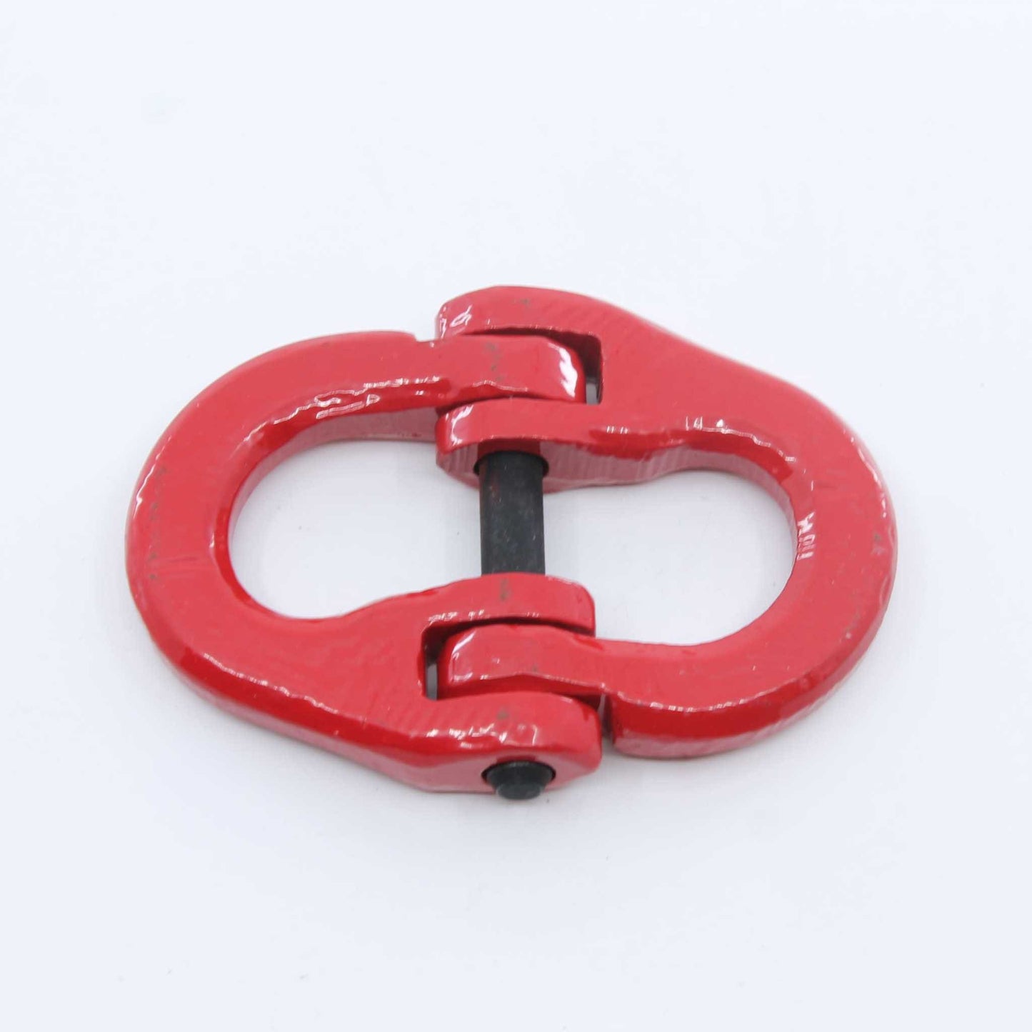 Eslabón de conexión tipo Hammerlock (eslabón de unión) Grado 80 de 10 mm, con carga máxima de 3,15 toneladas, color rojo, ideal para unir cadenas o conectar implementos agrícolas.