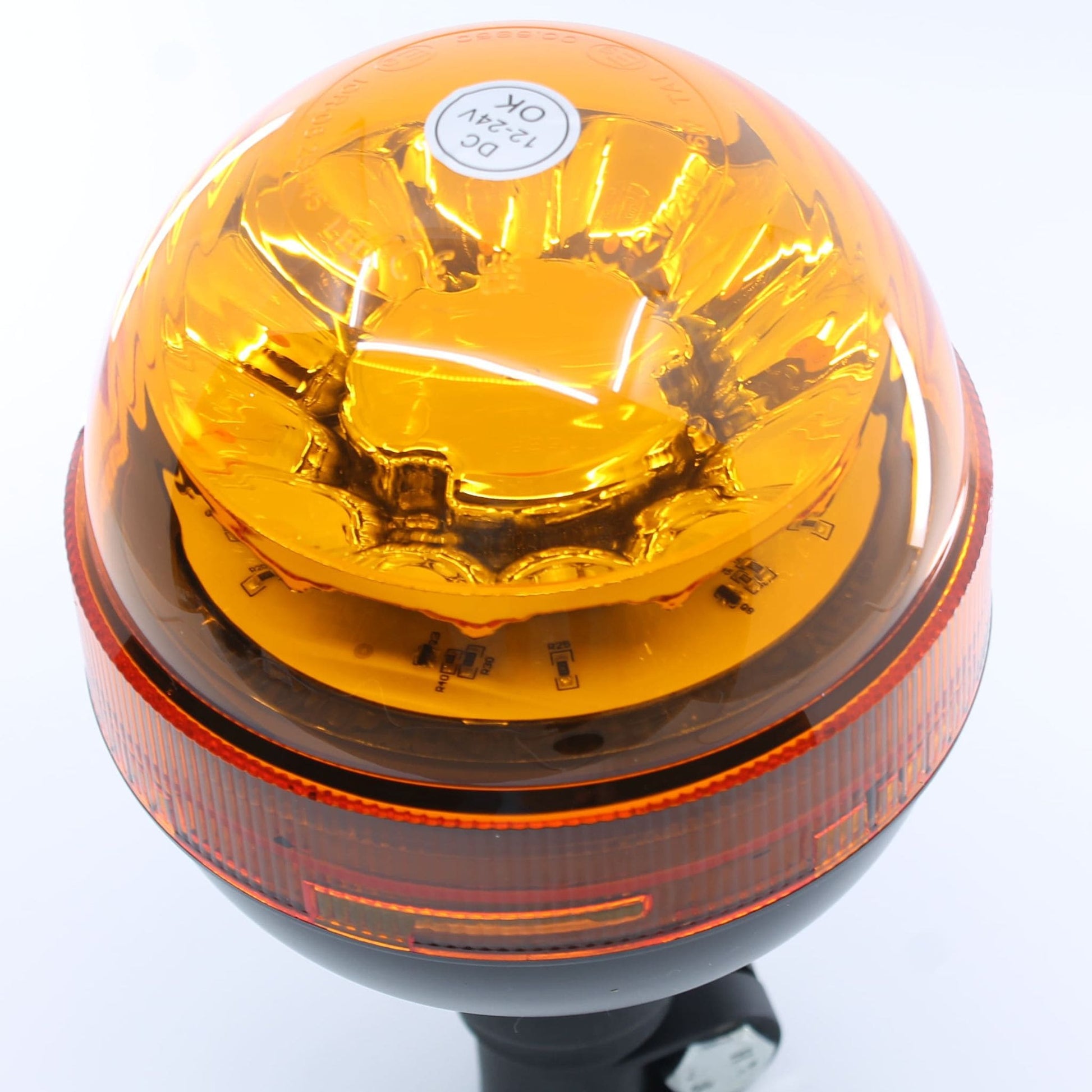 Faro rotativo flexible LED, homologado para vehículos agrícolas, de 12-24 V y que cumple la normativa ECE R65.