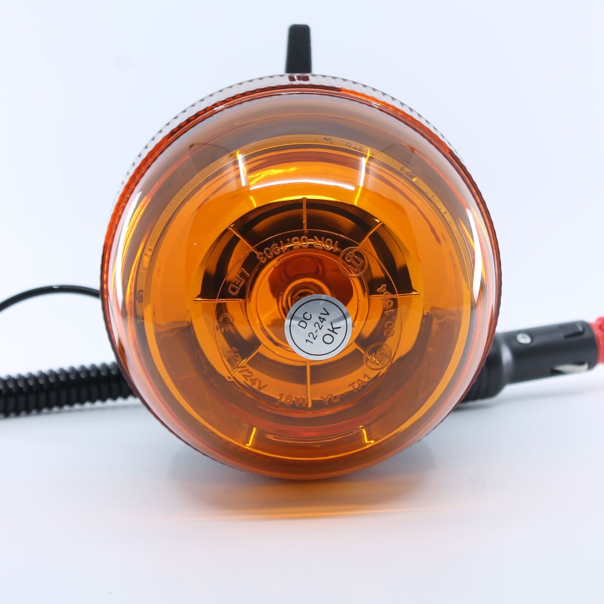 Faro rotativo magnético LED, homologado para vehículos agrícolas, de 12-24 V y que cumple la normativa ECE R65.