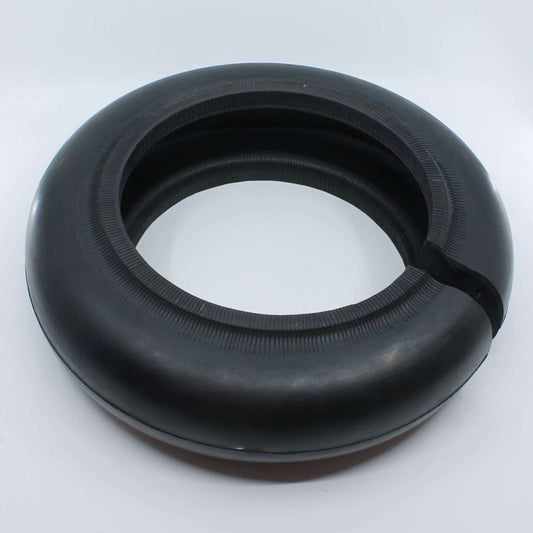 Flector elástico de caucho UNE M9 76/85 para desbrozadora con diámetro interior de 220 mm, exterior de 360 mm y grosor de 100 mm.
