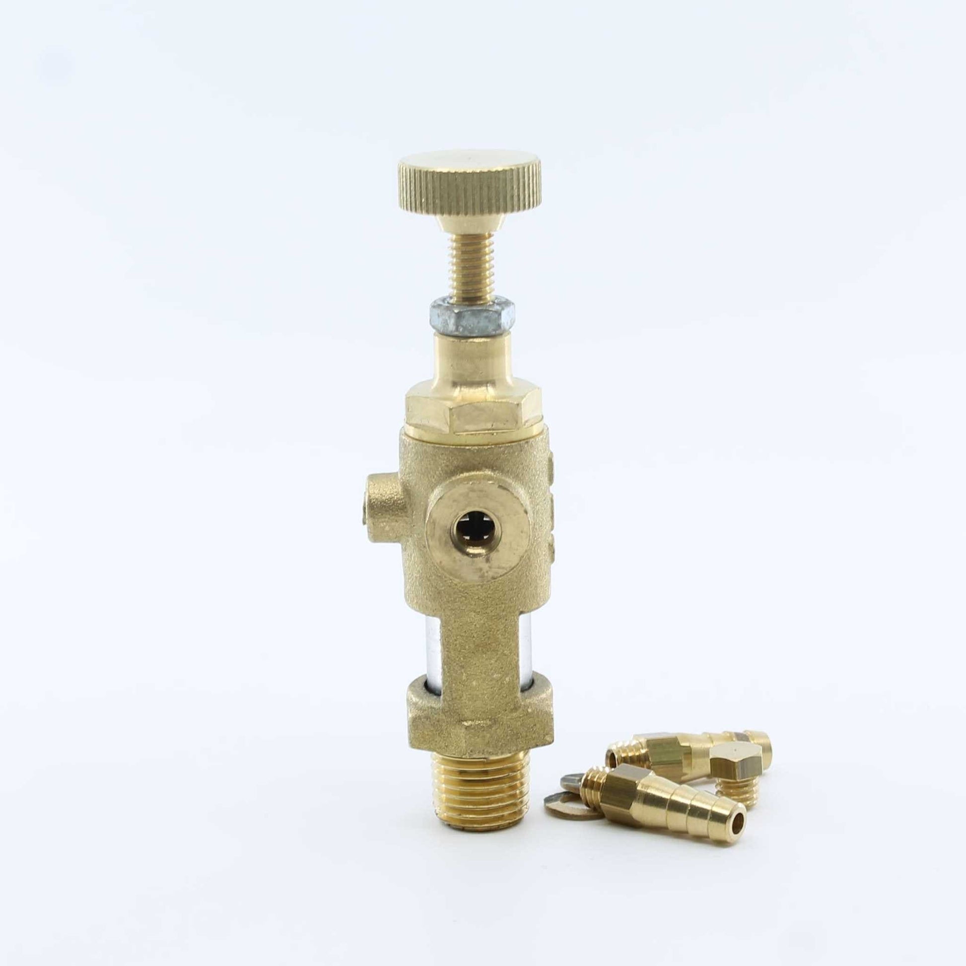 Gotero doble tubo RIV con rosca de 1/4 de pulgada, utilizado para la lubricación de bombas de vacío en cisternas o cubas de purín.