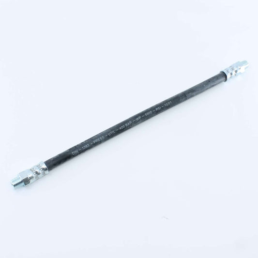 Latiguillo flexible de alta presión para bomba de engrase manual o neumática. Presión de trabajo 400 bar (5900 PSI) con conexión roscada M10x1.