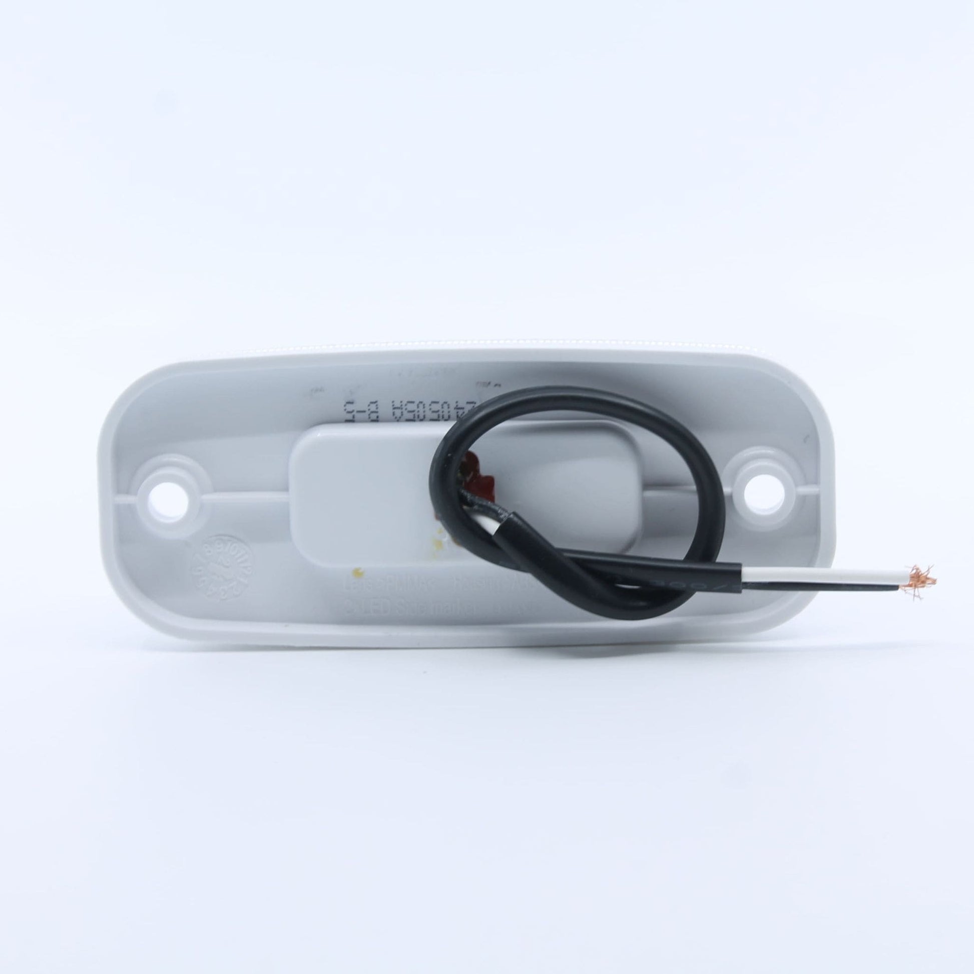Luz de posición frontal LED blanca con 2 diodos para remolque o tractor. 12-24 V, IP64 y homologación E4.