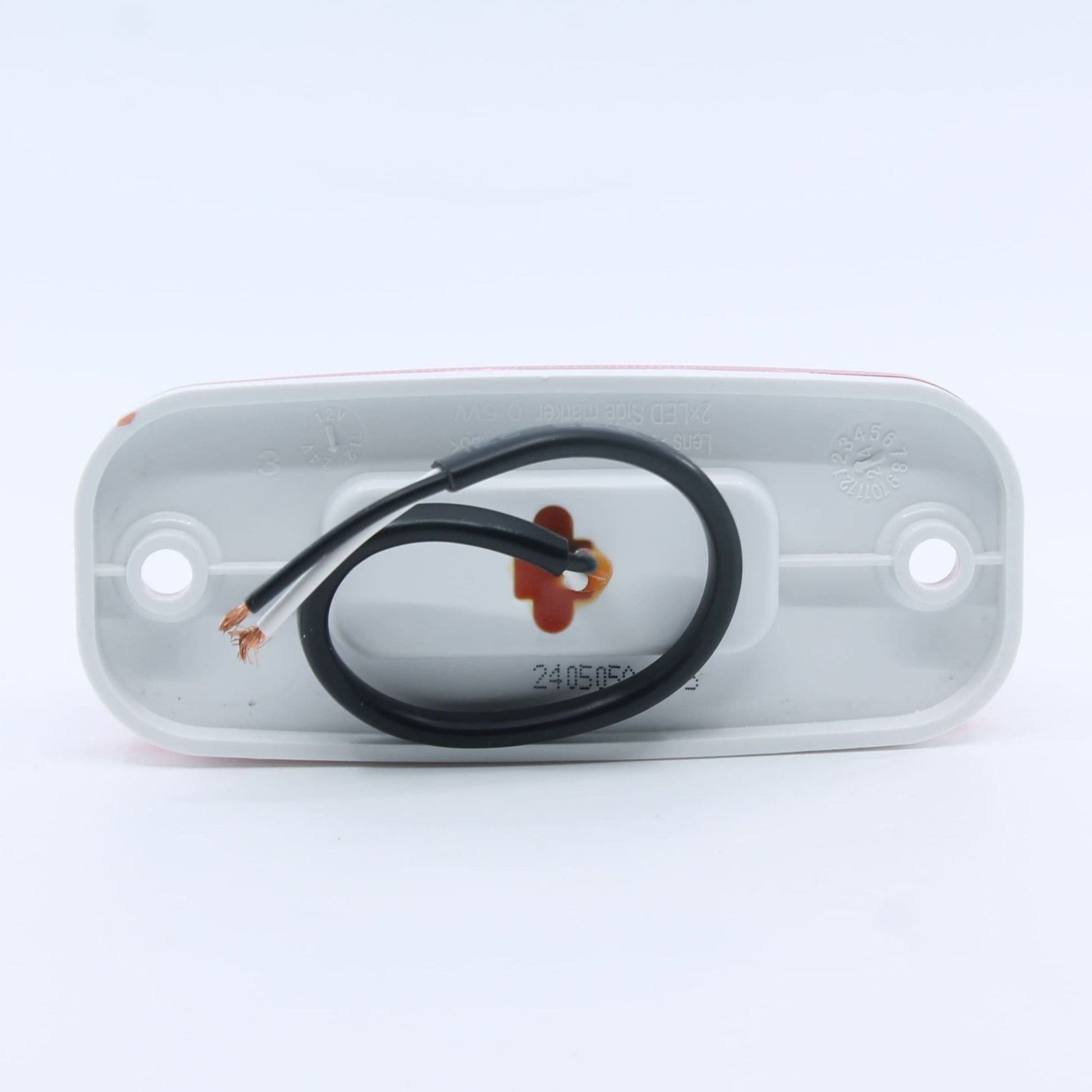 Luz de posición trasera LED roja con 2 diodos para remolque o camión. 12-24 V, IP64 y homologación E4.