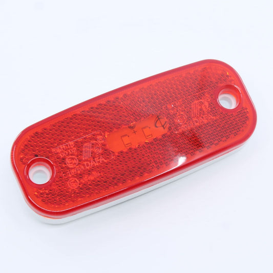 Luz de posición trasera LED roja con 2 diodos para remolque o camión. 12-24 V, IP64 y homologación E4.