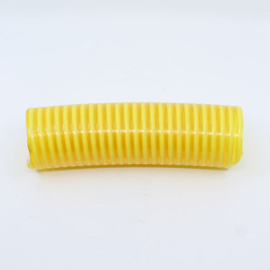 Manguera de aspiración flexible espiralada color amarillo de diámetro interior de 90 mm para riego y trasvase de agua.
