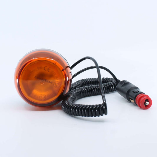 Mini faro rotativo magnético LED, homologado para vehículos agrícolas, de 12-24 V y que cumple la normativa ECE R65.