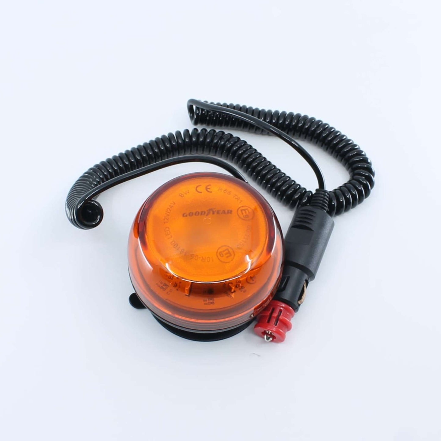 Mini faro rotativo magnético LED, homologado para vehículos agrícolas, de 12-24 V y que cumple la normativa ECE R65.