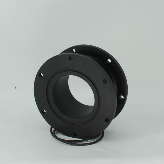 Nudo girable o racor giratorio para brazo de carga de cuba de purín con brida y junta. Diámetro 150 mm (6 pulgadas).