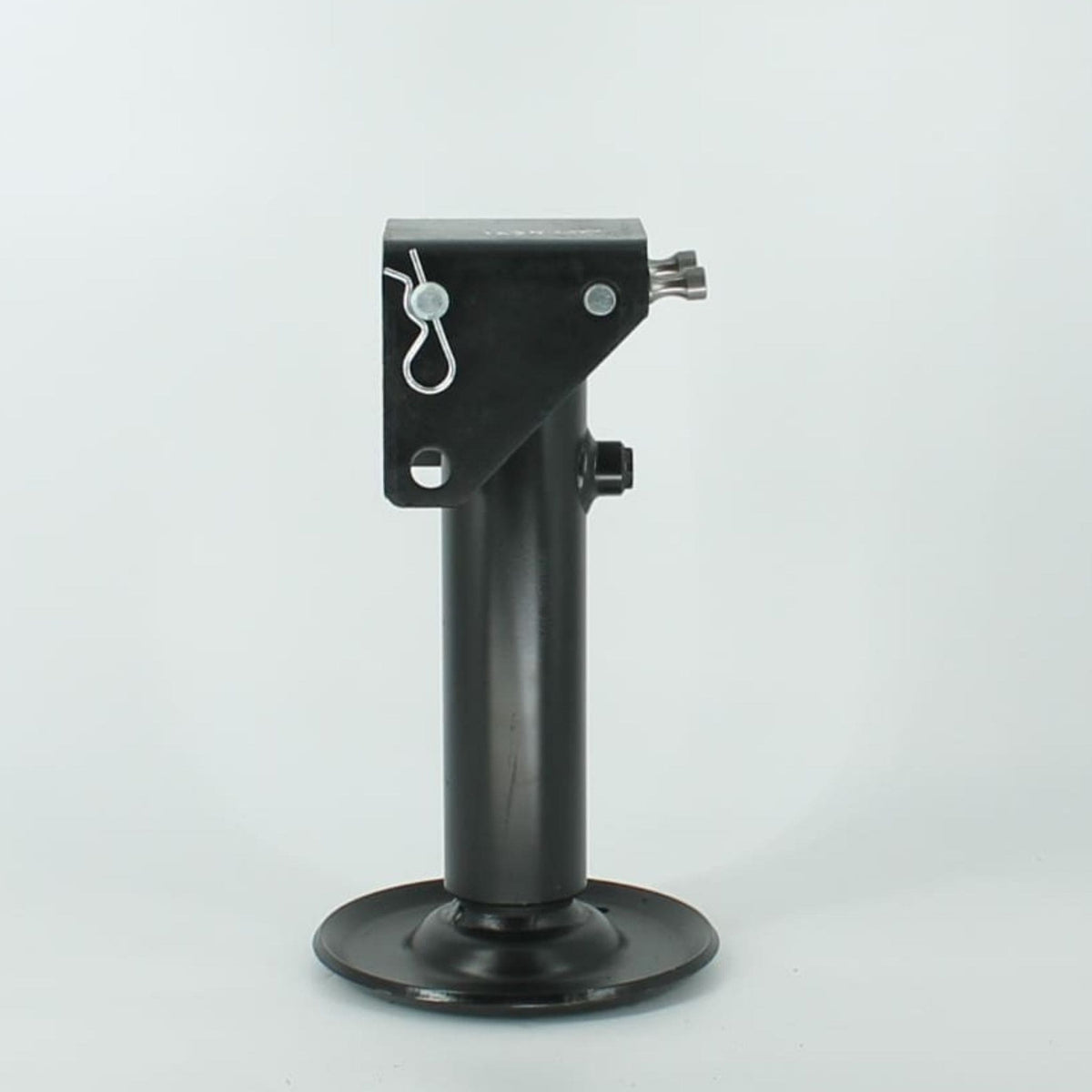 Pata de apoyo hidráulica plegable para remolque agrícola. Capacidad 4.900 kg, diámetro 75 mm y carrera 250 mm.