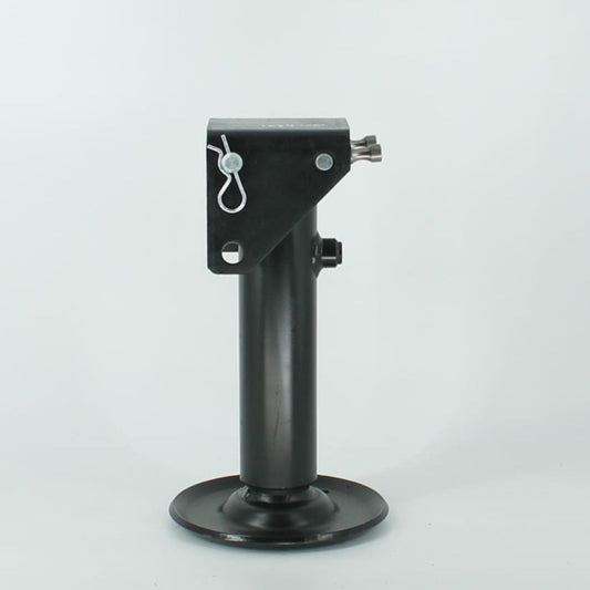 Pata de apoyo hidráulica plegable para remolque agrícola. Capacidad 4.900 kg, diámetro 75 mm y carrera 250 mm.
